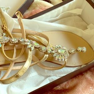 Crystal gladiator sandals